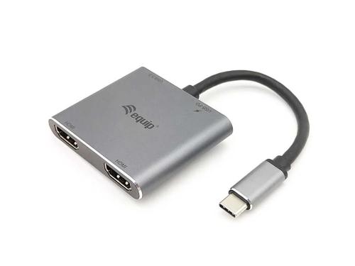 Adaptador Equip 133484 Usb-C 4-In-1 Multiport Pd 100w Cinza