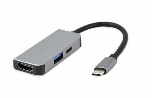 Adaptador Multi-Portas 3 em 1 Usb Port + Hdmi + Pd - Gembird