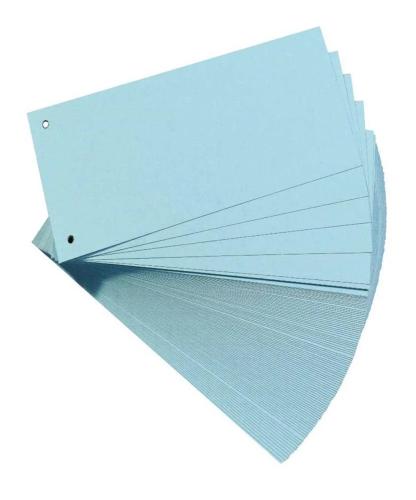 HERLITZ 10843480 SEPARADOR CART&Atilde;O AZUL 100 UNIDAD.