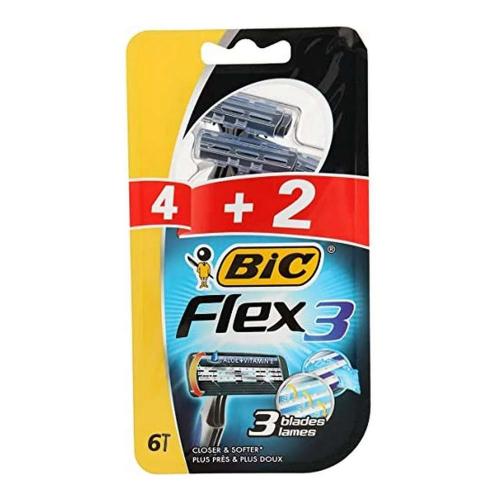 M&aacute;quina de Barbear Manual Bic Flex3 (6 uds)