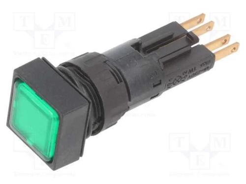Luz de Indica&ccedil;&atilde;o, 16mm, Rmq-16, -25&divide;70c, Ilum: L&acirc;mpada, 24v, Verde