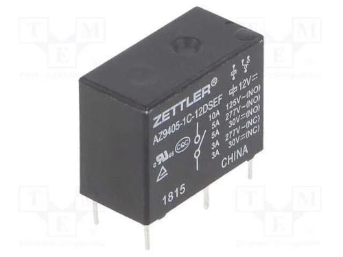 Rel&eacute;: Eletromagn&eacute;tico, Spdt, Ubobina : 12vdc, 10a, 5a/277vac, Pcb