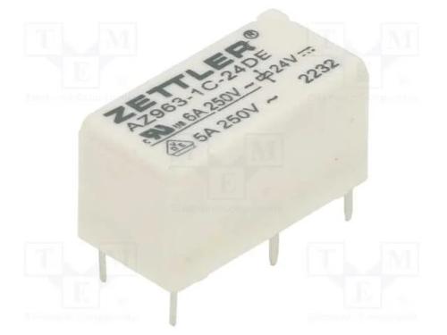Rel&eacute;: Eletromagn&eacute;tico, Spdt, Ubobina : 24vdc, 6a, 6a/250vac, Pcb