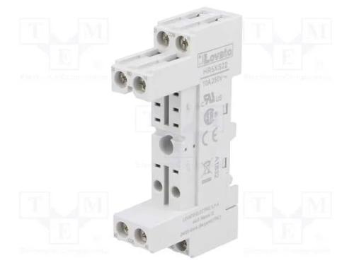 Base, Pin: 8, 10a, 250vac, para Trilho Din, S&eacute;rie: Hr30,Hr50