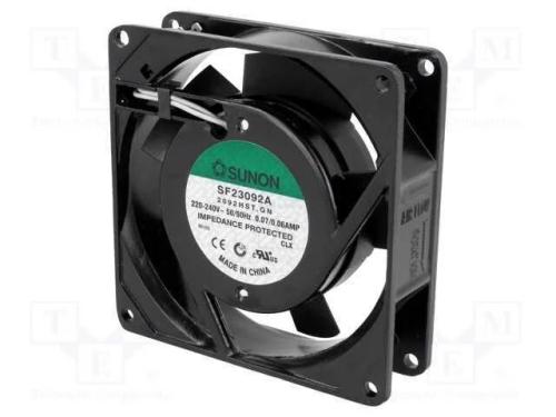 Ventilador: AC, transversal, 230VAC, 92x92x25mm, .