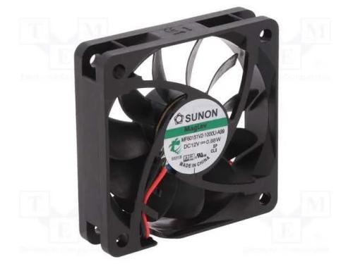 Ventilador: DC, transversal, 12VDC, 60x60x15mm, 3.
