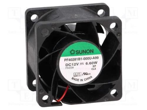 Ventilador: DC, transversal, 12VDC, 40x40x28mm, 4.