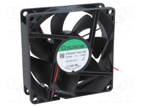Ventilador: Dc, Transversal, 24vdc, 80x80x25mm, 69,63m3/H, 33dba