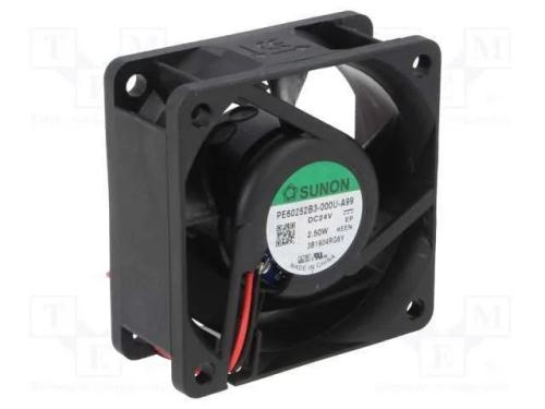 Ventilador: Dc, Transversal, 24vdc, 60x60x25mm, 49,01m3/H, 38dba