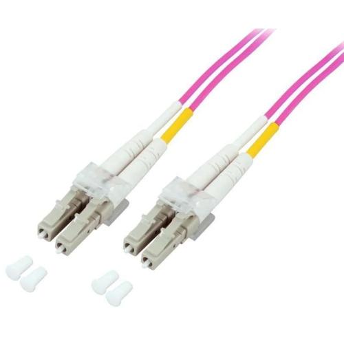 Techly Lc M-M 20m Cabo de Fibra &Oacute;tica Om4 F&uacute;csia