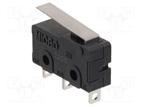 Microinterruptor Snap Action, com Alavanca, Spdt, 5a/250vac