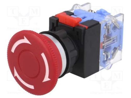 Interruptor: de Seguran&ccedil;a, 22mm, Pos.Est&aacute;v: 2, Nc + No, Vermelho