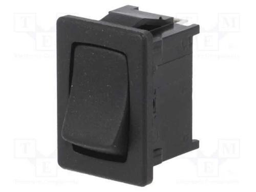 Rocker, Spdt, Pos: 2, (On)-Off, 10a/250vac, Ip40, 100mo, Ul94v-2