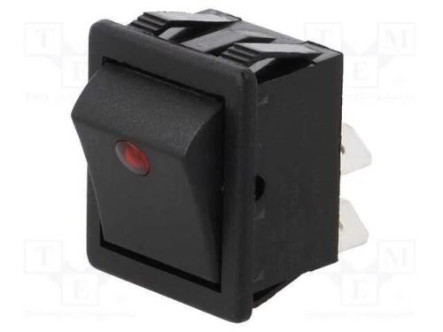 Rocker, Dpst, Pos: 2, On-Off, 16a/250vac, Preto, 250v, Carca&ccedil;a: Preto
