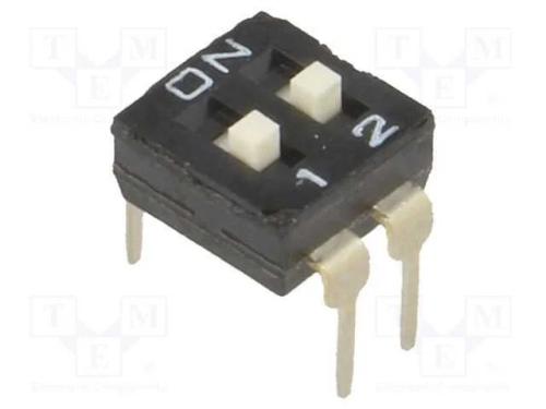 Interruptor: Dip-Switch, Quantidade de Sec&ccedil;&otilde;es: 2, On-Off, Pos: 2