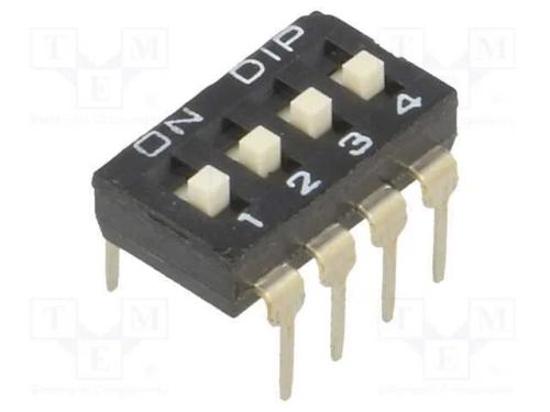 Interruptor: Dip-Switch, Quantidade de Sec&ccedil;&otilde;es: 4, On-Off, Pos: 2