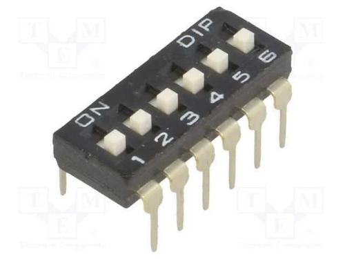 Interruptor: Dip-Switch, Quantidade de Sec&ccedil;&otilde;es: 6, On-Off, Pos: 2