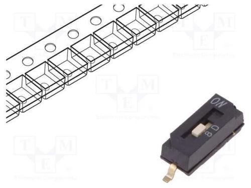Interruptor: DIP-SWITCH, Quantidade de sec&ccedil;&otilde;es: 1.