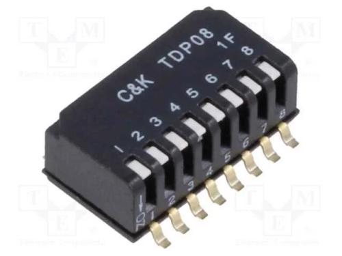 Interruptor: DIP-SWITCH, Quantidade de sec&ccedil;&otilde;es: 8.