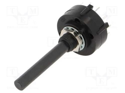 Interruptor: girat&oacute;rio, Pos: 6, 2,5A/125VAC, 0,35.
