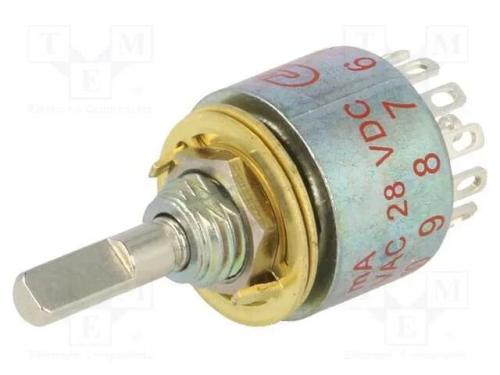 Interruptor: girat&oacute;rio, Pos: 12, 0,25A/125VAC, 0,.