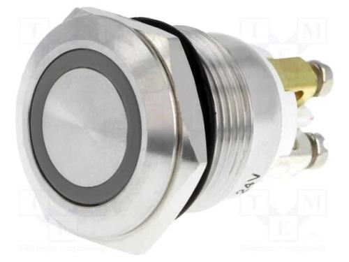 Interruptor: Antivandalismo, Pos: 2, Spst-No, 2a/36vdc, Ip65, 19mm