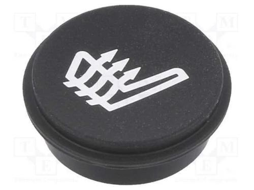 Tecla, redonda, 21mm, preto, 09