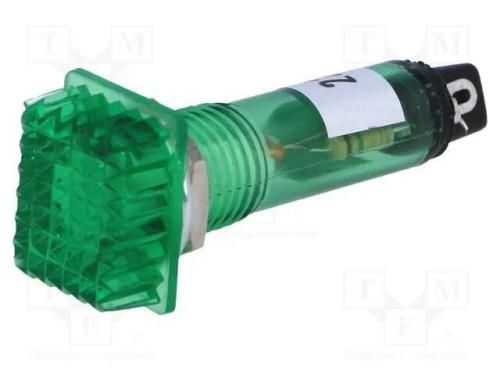 Luz indicadora: com l&acirc;mpada de n&eacute;on FLUO, convexa.