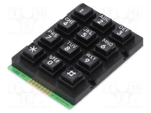 Teclado: pl&aacute;stico, Quant.de bot: 12, n&atilde;o disp, pl.