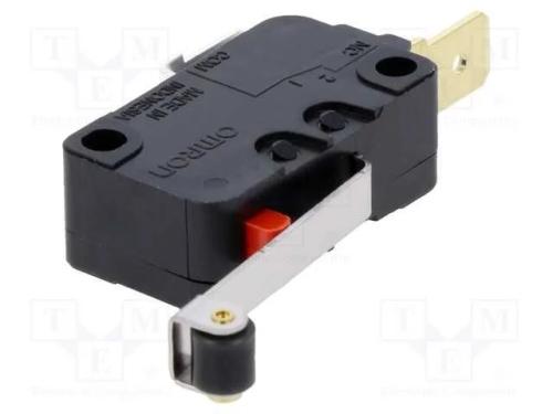 Microinterruptor Snap Action, com Alavanca (Com Rolo), Spst-Nc