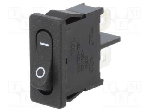 Rocker, Spst, Pos: 2, On-Off, 6a/250vac, Ip40, 100mo, Ul94v-2, Cobre
