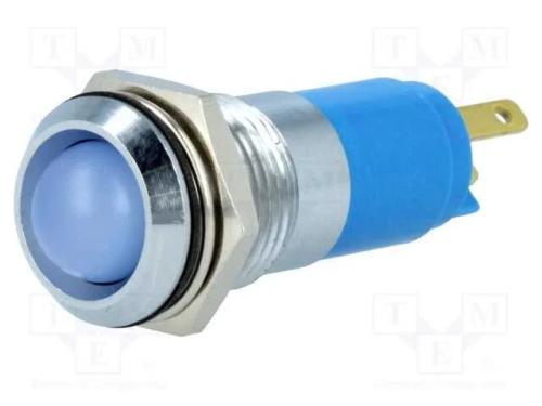 Luz indicadora: LED, c&ocirc;ncavo, azul, 12&divide;14VDC, 12&divide;.