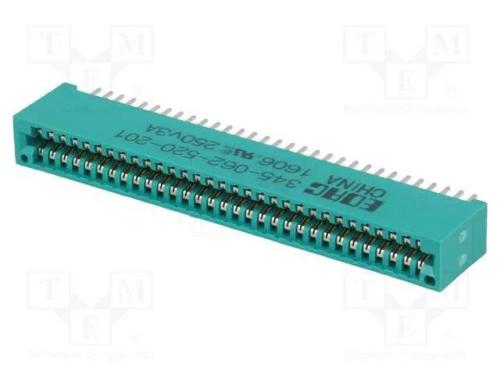 Laterais, Pin: 62, Solda, para Pcb, Dourado, 2,54mm, 345