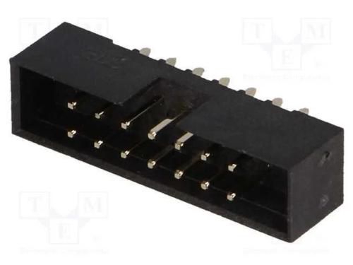 Tomada, Idc, Macho, Pin: 14, Simples, Tht, Gold Flash, 2mm
