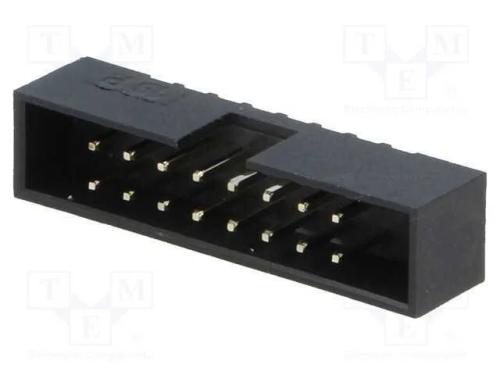 Tomada, Idc, Macho, Pin: 16, Simples, Tht, Gold Flash, 2mm
