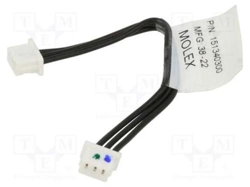 Ficha, Fio-Placa, F&ecirc;mea X2, Picoblade, Pin: 3, com Cabos, Fios