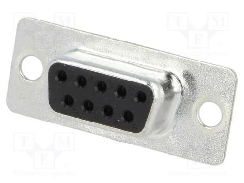D-Sub, PIN: 9, ficha, f&ecirc;mea, com cabo, solda, 5A,.