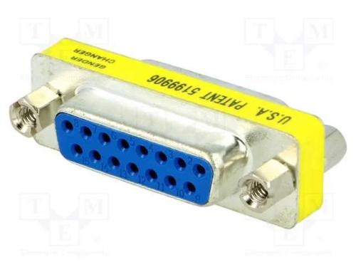 Passo: adaptador, D-Sub 15pin f&ecirc;mea,em ambos os l.