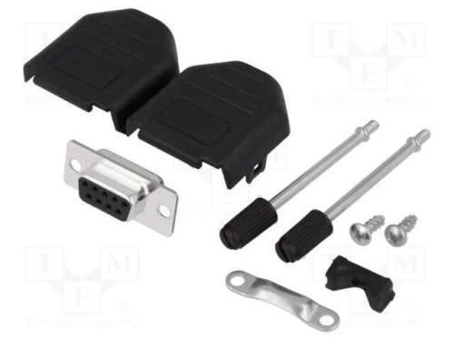D-Sub, PIN: 9, ficha, f&ecirc;mea, solda, com cabo