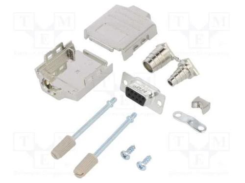 D-Sub, PIN: 9, f&ecirc;mea, simples, solda, com cabo, g.