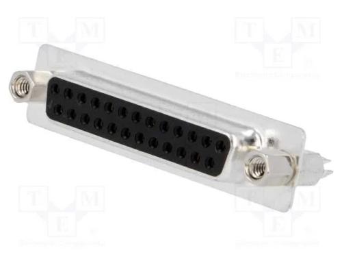 D-Sub, PIN: 25, tomada, f&ecirc;mea, para PCB,trinco PC.