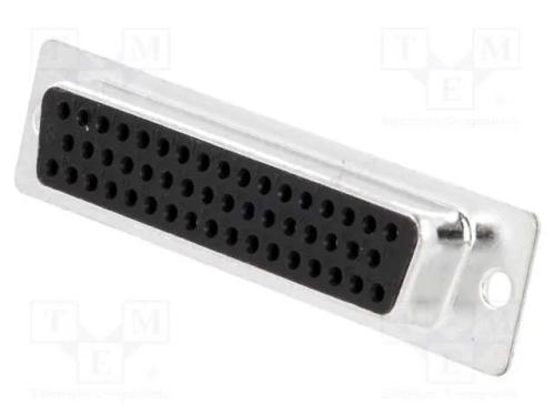 D-Sub, PIN: 50, ficha, f&ecirc;mea, com cabo, solda, Co.