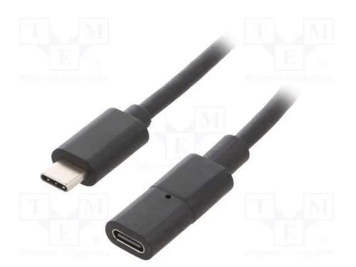 USB-USB, USB C tomada,USB C ficha, 0,3m