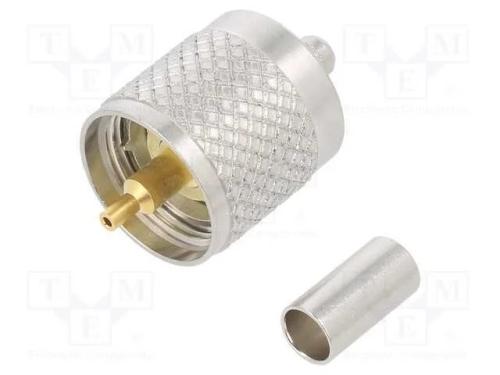 Ficha, UHF (PL-259), macho, simples, cerrar, com .