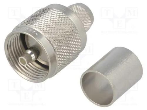 Ficha, Uhf (Pl-259), Macho, Simples, Rg213, Cerrar, com Cabo, 50o