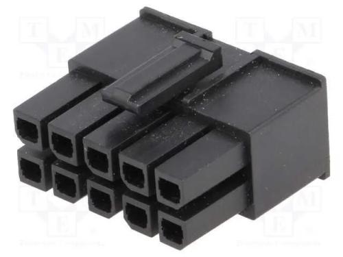 Ficha, Fio-Fio/Placa, F&ecirc;mea, Mega-Fit, 5,7mm, Pin: 10, Ul94v-0, 23a