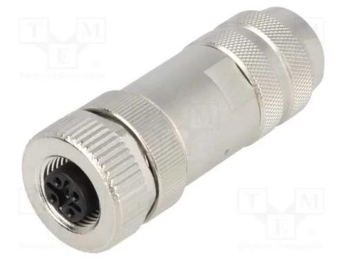 Ficha, M12, Pin: 5, F&ecirc;mea, C&oacute;digo B-Profibus, com Cabo, Ip67