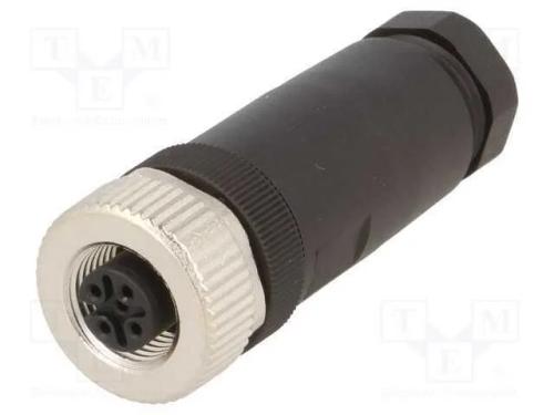 Ficha, M12, Pin: 5, F&ecirc;mea, C&oacute;digo A-Devicenet / Canopen, com Cabo