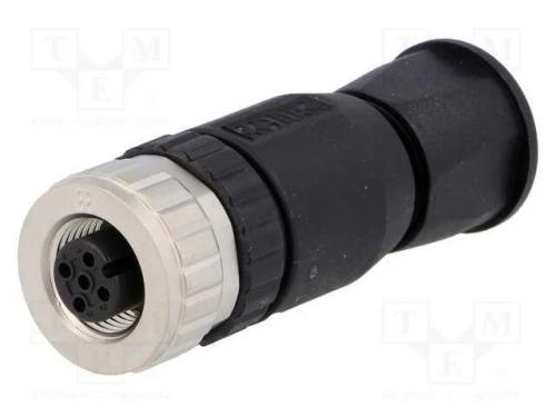 Ficha, M12, Pin: 5, F&ecirc;mea, C&oacute;digo A-Devicenet / Canopen, com Cabo
