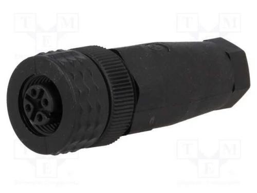 Ficha, M12, Pin: 4, F&ecirc;mea, C&oacute;digo A-Devicenet / Canopen, com Cabo